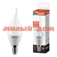 Лампа светодиод Е14 7,5Вт WOLTA свеча на ветру 6500К 25WCD7.5E14 ш.к.3963