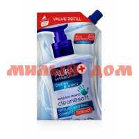 Мыло жидкое AURA 500мл Derma Protect антибактериальное дой-пак 9965/27747/34385 шк 0314