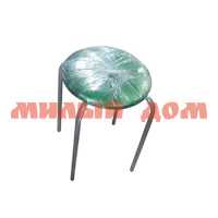 Табурет метал круг 18 к/з 832 хром зеленый