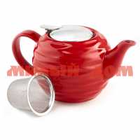 Чайник заварочный 800мл ROSARIO с фильтром красный Ф19-001R ш.к.4495