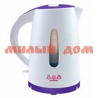 Чайник эл Мастерица ЕК-1701M бело-фиолетовый ш.к.2847