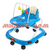 Ходунки 8 колес Маленький водитель  муз игрушки синий 3800256