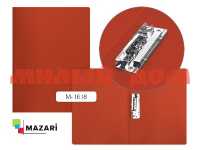 Папка с бок прижим А4 0,5мм Mazari М-1618 красный ш.к 7582