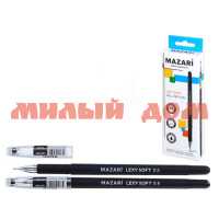 Ручка гел черная Mazari Lexy Soft 0,5мм М-5506-71 ш.к 7696