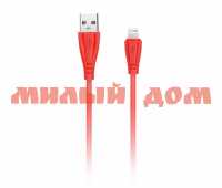 Кабель USB Smartbuy 8-pin в резин оплетке Gear 1м 2А красный iK-512RG red ш.к 0876