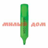 Маркер выделитель зеленый HATBER Neo флуоресцентные чернила клиновидный пишущий узел HL_060880
