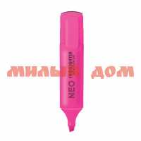 Маркер выделитель розовый HATBER Neo флуоресцентные чернила клиновидный пишущий узел HL_060882