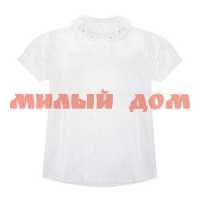 Блуза детская корот рукав №250-6 белый р 34  М