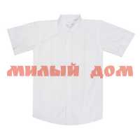 Рубашка детская для мальчиков корот рукав №170-1 белый р 122-128/6л