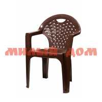 Кресло пластм коричневый М8020