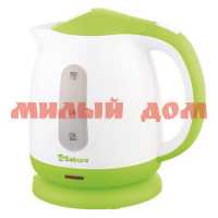 Чайник эл 1,7л SAKURA SA-2344WG белый с зеленым