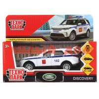 Игра Машина мет Технопарк Land Rover Defender Полиция 12см открыв двери DISCOVERY-12POL-WH ш.к.0376
