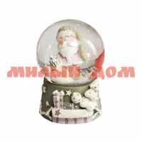 Сувенир Водяной шар Дед Мороз в розовом кафтане с подарками 4822161