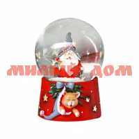 Сувенир Водяной шар Дед Мороз с котом в колпаке 4822158