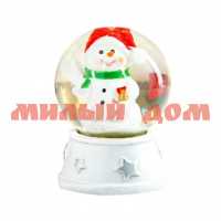 Сувенир Водяной шар Снеговик в красном колпаке с подарком 4838666