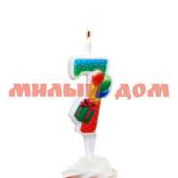 Свеча для торта Цифра 7 с подарком 5957 ш.к.6341
