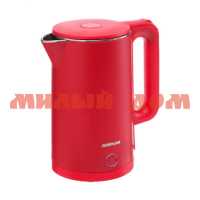 Чайник эл 1,8л ДОБРЫНЯ DO-1245R 2000Вт пластик двойная стенка красный