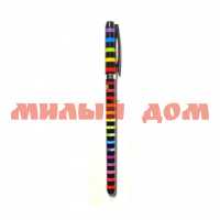 Ручка гел черная BASIR 0,5мм Rainbow К-95 сп=12шт/спайками ш.к 0959