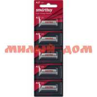 Батарейка алкалиновая Smartbuy A27/5B 100/1000 SBBA-27A5B на листе 5шт цена за лист ш.к.3269