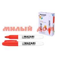 Маркер перманент красный MAZARI Harmony 2мм М-5001-72