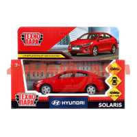 Игра Машина мет Технопарк Hyundai Solaris 12см открыв двери красный ш.к.0185