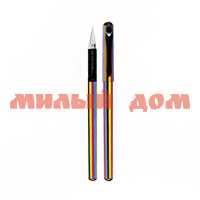 Ручка гел черная BASIR Цветная полоска 0,5мм К171 ш.к 1710 сп=12шт/спайками