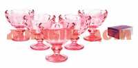 Креманка стекло набор 6пр 9,7*9,3см розовое 360MI-35-19 82191 ш.к.9392
