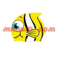 Шапочка для плавания детск силикон YS Рыбка желтая ш.к.2233
