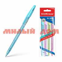 Ручка автомат шар синяя 04шт ERICHKRAUSE R-301 Spring Stick 0,7мм 33643