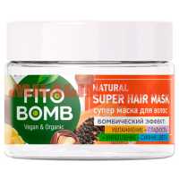 Маска для волос FITO BOMB 250мл супер увлажнение гладкость укрепление сияние цвета 7228