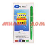 Ручка шар зеленая BASIR Smootf Write на масл осн MC-3643