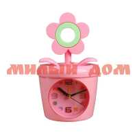Часы Будильник-копилка 11*20 Цветок розовый 5367673