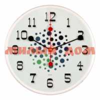 Часы настенные d=25 Абстрактные круги на белом 2524-010