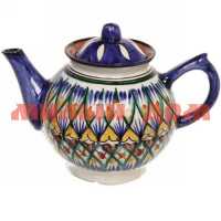 Чайник заварочный 1л Риштанская керамика синий 406-427
