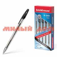 Ручка гел черная ERICHKRAUSE R-301 Classic Gel Stick 0,5мм 53347 сп=12шт/спайками
