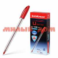 Ручка шар красная ERICHKRAUSE U-108 Ultra Glide Technology 53737 сп=12шт/спайками