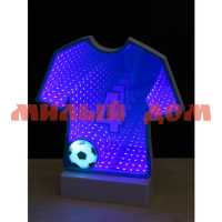 Светильник 3D зеркальный Футболка синий свет УД-9722
