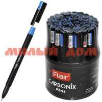 Ручка гел синяя FLAIR CARBONIX 0,5мм карбоновый корпус F-1383/син сп=50шт/спайками