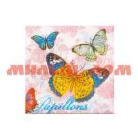 Салфетки бумаж DESIGN 1-сл 24*24 40л Бабочки и цветы