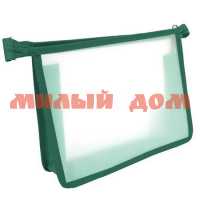Папка д/тетрадей А5 пластик окантовка зеленая 15-2049