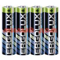 Батарейка пальчиковая ERGOLUX алкалиновая (AA/R6/LR6 -1,5V) сп=4шт/цена за шт шк1018 СПАЙКАМИ
