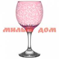 Фужер для вина набор 6пр 250мл Лиана розовый 1711-Н5Г ш.к.7165
