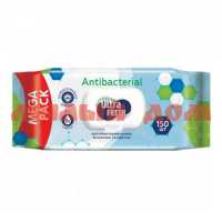 Салфетки влажные Ultra Fresh Antibacterial 150шт с клапаном 14410136 ш.к.4542 сп=9шт