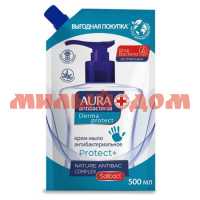 Мыло жидкое AURA 500мл*2 Derma Protect антибактериальное дой-пак 35794 ш.к.4763
