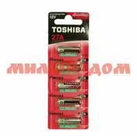 Батарейка спецэлемент малая TOSHIBA алкалиновая (27А/А27/MN27-12V) лист=5шт/цена за лист шк1662