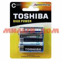 Батарейка средняя TOSHIBA алкалинова (LR14/R14/С-1,5V) лист=2шт/цена за лист шк2522