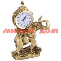Часы настольные 32см Слон бронза с позолотой 169-381