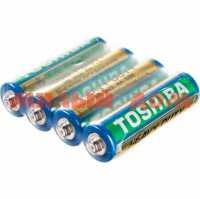 Батарейка пальчиковая TOSHIBA солевая (AA/R6/LR6-1,5V) сп=4шт/цена за шт шк4311