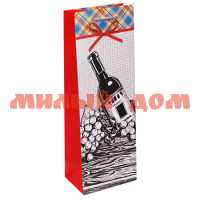 Пакет подарочный 12,8*36*8,4см Бутылка насыщенного вина ПКП-2662