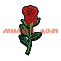 Аппликация-термо 5*11см Роза красный сп=10шт цена за шт СПАЙКАМИ шк 4890